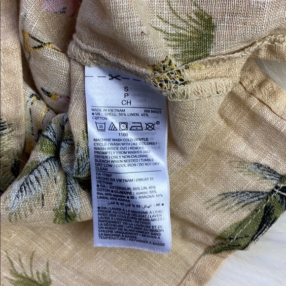 NWT Old Navy #712 Safari Print Linen Top Blouse - Picture 6 of 6